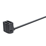 HellermannTyton 157-00105 | 1-Pc Cable Tie/Oval Stud Mount, 6.6" Long, 50Lb Tensile, With Thumb Bar, Pa66Hs, Black, 3000/Pkg