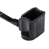 HellermannTyton 157-00106 | 1-Piece Cable Tie/Oval Stud Mount, 6.6" Long, 50lb Tensile, Without Thumb Bar, PA66HS, Black, 3000/pkg