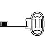 HellermannTyton 157-00106 | 1-Piece Cable Tie/Oval Stud Mount, 6.6" Long, 50lb Tensile, Without Thumb Bar, PA66HS, Black, 3000/pkg