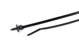 HellermannTyton 157-00112 | 1-Piece Cable Tie/Fir Tree Mount with Disc, 8"L, 0.24" - 0.27" Mounting Hole, PA66HIRHSUV, Black, 500/bag