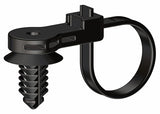 HellermannTyton 157-00131 | 1-Piece Cable Tie/Offset Fir Tree with Disc, 12.5 mm Offset, 8.5"L, 50lb Tensile Strength, PA66HIRHS, Black, 500/pkg