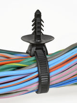 HellermannTyton 157-00144 | 1-Pc Cable Tie/Fir Tree Mount With Disc, 8"L, M6 Threaded Hole, Pa46, Brown, 500/Pkg