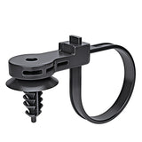 HellermannTyton 157-00172 | 1-Piece Cable Tie/Fir Tree Mount, 25mm Offset, 9.1" Long, M6 Hole, 50lb, PA66HIRHS, Black, 500/pkg