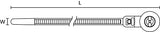 HellermannTyton 157-00199 | 1-Piece Cable Tie/Fir Tree Mount, 12.5mm Offset, 0.26" Hole, 50lb, PA66HIRHS, Black, 1000/pkg