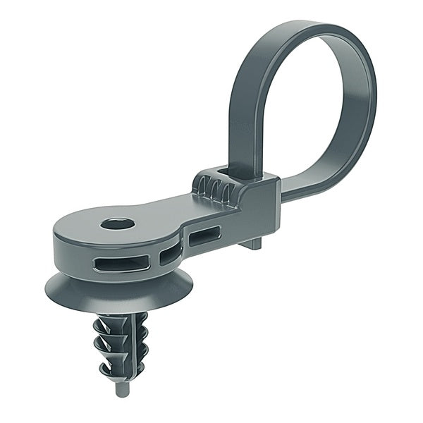 HellermannTyton 157-00212 | 1-Piece Cable Tie/Fir Tree Mount with Disc, 12.5mm Offset, 8.5"L, M6 Hole, PA46, Brown, 500/bag
