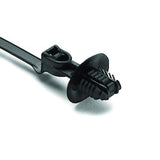 HellermannTyton 157-00218 | 1-Piece Cable Tie/Fir Tree Mount with Disc, 9.1"L, 6.2 - 13.0 mm, PA66HIRHS, Black, 1000/pkg
