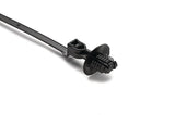 HellermannTyton 157-00218 | 1-Piece Cable Tie/Fir Tree Mount with Disc, 9.1"L, 6.2 - 13.0 mm, PA66HIRHS, Black, 1000/pkg