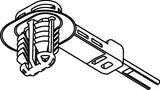 HellermannTyton 157-00222 | 1-Piece Cable Tie/Fir Tree Mount with Disc, 9"L, 6.2 - 13.0 mm, PA66HIRHS, Black, 500/bag