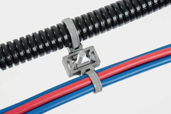 HellermannTyton 157-00226 | Stud Mount Lateral Cable Tie, Stud Diameter .2", 50lbs, 6.0" Long, PA66HS, Black, 500/pkg