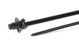 HellermannTyton 157-00241 | 1-Piece Cable Tie/Fir Tree Mount with Disc, 6.3"L, 6.1 - 6.9 mm Mnt Hole, PA66HIRHS, Black, 5000/pkg