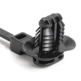 HellermannTyton 157-00249 | 1-Piece Cable Tie/Fir Tree Mount with Disc, 8.5"L, 6.2 - 13.0 mm, PA66HIRHS, Black, 1000/pkg