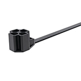 HellermannTyton 157-00290 | M8 Stud Mount Tie, 7.5" Tie, 80lb Tensile Strength, PA66HIRHS, Black, 3000/pkg