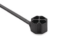 HellermannTyton 157-00292 | M12 Stud Mount Tie, 7.5" Tie, 80lb Tensile Strength, PA66HIRHS, Black, 3000/pkg