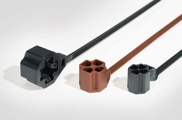 HellermannTyton 157-00293 | M8 Stud Mount Tie, 7.5" Tie, 80lb Tensile Strength, PA46, Brown, 3000/pkg