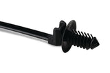 HellermannTyton 157-00306 | 1-Piece Cable Tie/Fir Tree Mount with Disc, 8.6"L, 0.24" - 0.27" Mounting Hole, PA66HIRHS, Black, 500/pkg