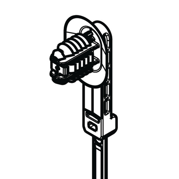 HellermannTyton 157-00323 | 1-Piece Cable Tie/Fir Tree Mount with Disc, 9"L, 6.2 - 13.0 mm, PA66HIRHS, Black, 500/ctn