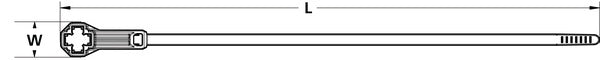 HellermannTyton 157-00328 | Offset M8 Stud Mount Tie, 7.5" Tie, 50lb Tensile Strength, PA46, Brown, 3000/pkg