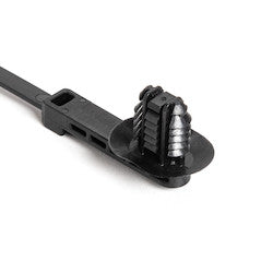 HellermannTyton 157-00333 | 1-Piece Cable Tie/Fir Tree Mount with Disc, 9"L, 6.2 - 13.0 mm, PA66HIRHS, Black, 2000/ctn