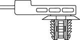 HellermannTyton 157-00333 | 1-Piece Cable Tie/Fir Tree Mount with Disc, 9"L, 6.2 - 13.0 mm, PA66HIRHS, Black, 2000/ctn