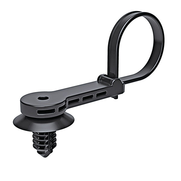 HellermannTyton 157-00368 | 1-Piece Cable Tie/Fir Tree Mount with Disc, 25mm Offset; 9.1"L, 6.1-7mm Hole, PA66HIRHS, Grey, 500/pkg