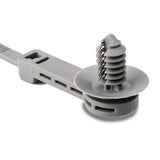 HellermannTyton 157-00368 | 1-Piece Cable Tie/Fir Tree Mount with Disc, 25mm Offset; 9.1"L, 6.1-7mm Hole, PA66HIRHS, Grey, 500/pkg