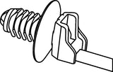 HellermannTyton 157-00373 | 1-Piece Cable Tie/Fir Tree Mount with Disc, 0.26" Mounting Hole, 50lb, PA66HIRHSUV, Black, 500/pkg