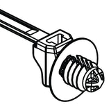 HellermannTyton 157-00376 | 1-Pc Cable Tie/Fir Tree Mount With Disc, 0.25 - 0.27" Mounting Hole, Pa66Hs, Black, 1000/Pkg