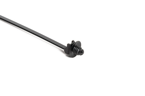 HellermannTyton 157-00376 | 1-Pc Cable Tie/Fir Tree Mount With Disc, 0.25 - 0.27" Mounting Hole, Pa66Hs, Black, 1000/Pkg