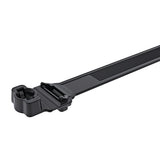 HellermannTyton 157-00402 | Wide Strap Cable Tie With .25" Stud Mount, 15.7" Long, 0.5" Wide, Pa66Hirhsuv, Black, 300/Bg