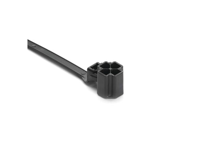 HellermannTyton 157-00418 | M5/T5/M6/T6 Stud Mount Tie, 7.5" L, 50lb Tensile, PA66HIRHSUV, Black, 100/pkg