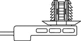 HellermannTyton 157-00437 | 1-Piece Cable Tie/Oval Fir Tree with Disc, A Series, 15mm Offset, 50mm Max Bundle, PA66HIRHSUV, Black, 3000/ctn