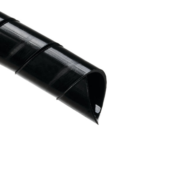 HellermannTyton 4NFP0C | Spiralwrap Protective Sheathing, .75" Diameter, PE, Black, 100 ft/roll