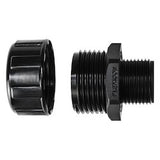 HellermannTyton 166-90136 | Helaguard Non-Metallic Ip65 Fitting, Straight, Npt Thread, 1.00" Dia, Pa66, Black, 10/Pkg