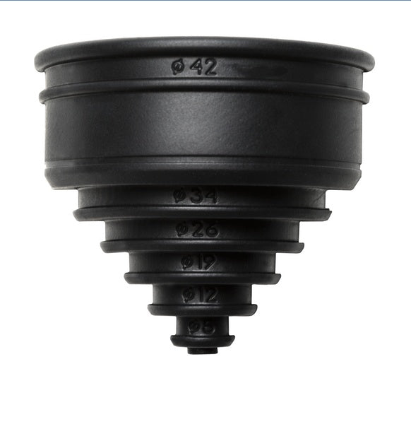 HellermannTyton 166-90240 | HelaGuard REC Conduit End Cap, 1.50" Dia, Flexible Rubber, Black, 10/pkg