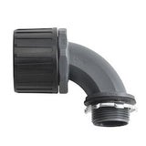 HellermannTyton 166-90789 | HelaGuard NM Ultra IP68 Fitting, 90-Degree Elbow, 1.0" NPT Thread, 1" Dia., PA66, Black, 1/pkg
