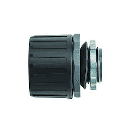 HellermannTyton 166-90872 | HelaGuard Non-Metallic Ultra IP68 Fitting, Straight, .50" NPT Thread, .38" Dia, PA66, Black, 50/box