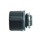 HellermannTyton 166-90873 | HelaGuard Non-Metallic Ultra IP68 Fitting, Straight, .50" NPT Thread, .50" Dia, PA66, Black, 50/box
