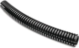 HellermannTyton 169-60018 | Convoluted Tubing, Slit, .38" Dia, PA6, Black with Gray Stripe, 100ft/box