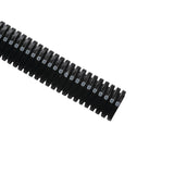 HellermannTyton 169-60021 | Convoluted Tubing, Slit, 1" Dia, Pa6, Black With Gray Stripe, 50 Ft/Box