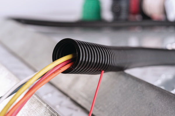 HellermannTyton 169-60533 | Convoluted Tubing, Slit, 0.75" Dia, Pe, Red, 550 Ft/Carton