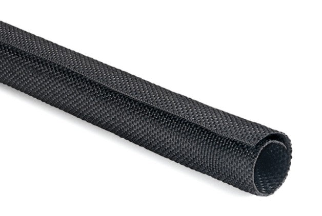 HellermannTyton 170-01005 | Self-Closing Woven Sleeving, 25 mm Nominal (19–25 mm Range), Black, -50 °C to +125 °C, 25 m