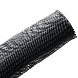HellermannTyton 170-03004 | Braided Sleeving, Expandable, 1.25" Dia, Pet, Black, 50 Ft/Reel
