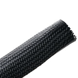 HellermannTyton 170-03005 | Braided Sleeving, Expandable, 1.5" Dia, Pet, Black, 40 Ft/Reel