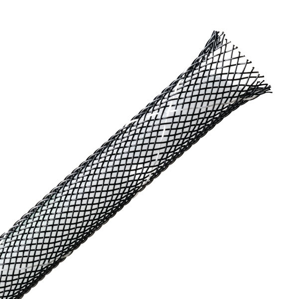 HellermannTyton 170-03006 | Braided Sleeving, Expandable, Flame Retardant, 0.25" Dia, Pet, Black, 200 Ft/Reel