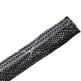 HellermannTyton 170-03007 | Braided Sleeving, Expandable, Flame Retardant, 0.5" Dia, Pet, Black, 100 Ft/Reel
