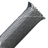 HellermannTyton 170-03008 | Braided Sleeving, Expandable, Flame Retardant, 0.75" Dia, Pet, Black, 75 Ft/Reel
