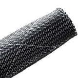 HellermannTyton 170-03011 | Braided Sleeving, Expandable, Flame Retardant, 1.5" Dia, Pet, Black, 40 Ft/Reel