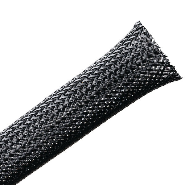 HellermannTyton 170-03013 | Braided Sleeving, Expandable, Fray Resistant, 0.75" Dia, Pet, Black, 75 Ft/Reel