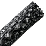 HellermannTyton 170-03019 | Braided Sleeving, Expandable, Fray Resistant, Flame Retardant, 1" Dia, Pet, Black, 50 Ft/Reel