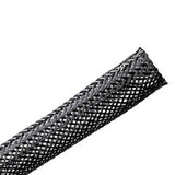 HellermannTyton 170-03001 | Braided Sleeving, Expandable, .5" Dia, PET, Black, 100 ft/reel